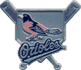 Orioles Bats Pewter pin