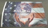 3x5' Patriotic World Flag 