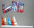 Metallic 5 Pennant Antenna Flags 